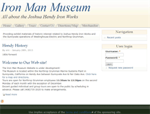 Tablet Screenshot of ironmanmuseum.com